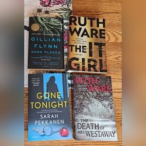 Set of 4 Thriller Paperbacks — Blue, Black, Gold, Gray Covers